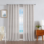 Nautica Light Filtering Rod Pocket Window Curtains Pair (Set of 2) - Chic Decora