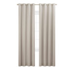 Nautica Synthetic Solid Color Blackout Thermal Rod Pocket Curtain Panels (Set of 2) - Chic Decora