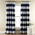 Stripe Polyester Room Darkening Curtain Pair (Set of 2) - Chic Decora