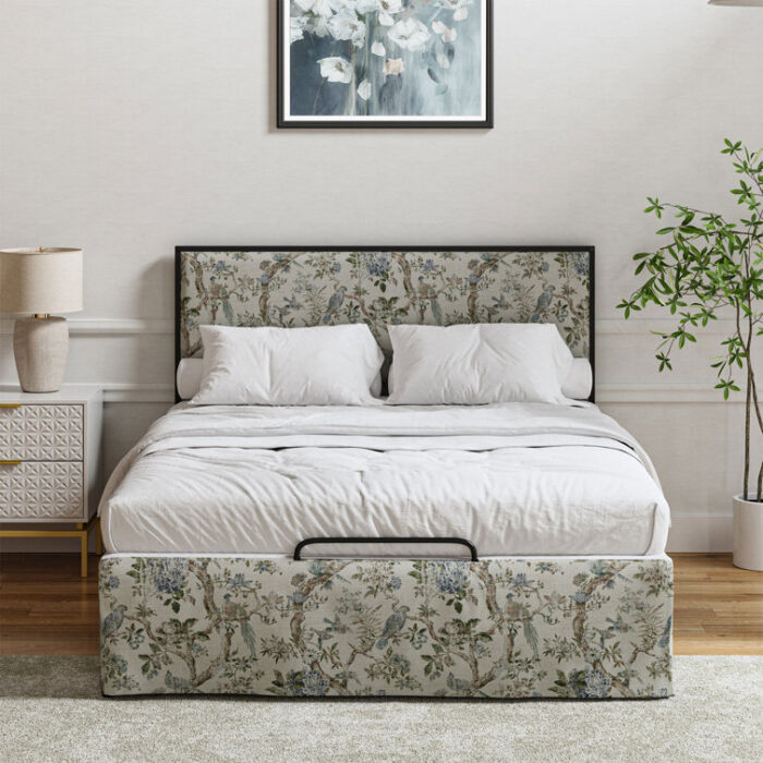 Neilius Upholstered Platform Bed with Washable Slipcover - Chic Decora