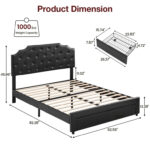 Nessrine Upholstered Slat Storage Bed - Chic Decora