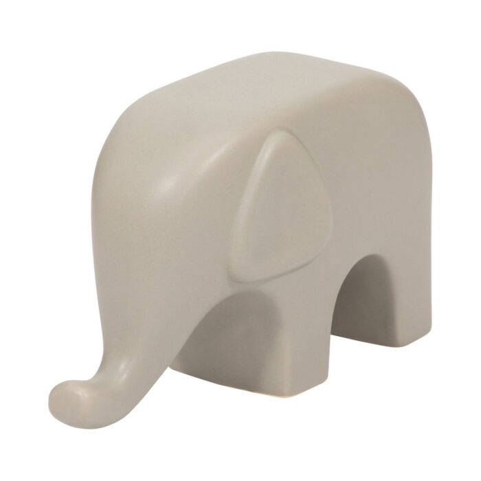 Neutral 9″ Big Ear Elephant Figurine – 3″ W x 9″ L x 6″ H - Chic Decora