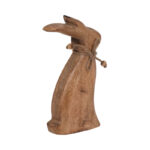 Neutral Mango Wood Brown Rabbit Figurine - Chic Decora