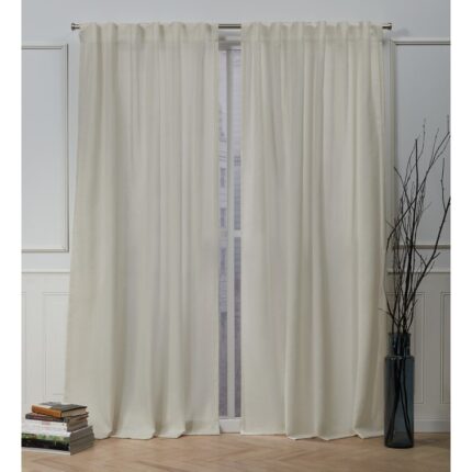 Vicenta Polyester Blackout Curtain Pair (Set of 2) - Chic Decora