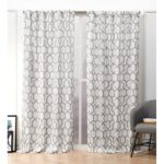 Nicole Miller Hexa Geometric Print Hidden Tab/Rod Pocket Top Light Filtering Curtain Panel Pair (Set of 2) - Chic Decora