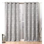 Nicole Miller Turion Floral Room Darkening Blackout Grommet Top Curtain Panel Pair (Set of 2) - Chic Decora