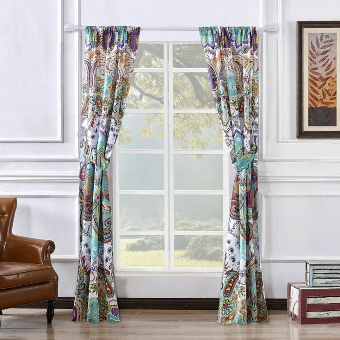 Nirvana Microfiber Semi Sheer Curtain Pair (Set of 2) - Chic Decora