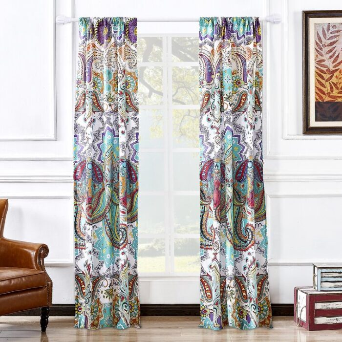 Nirvana Microfiber Semi Sheer Curtain Pair (Set of 2) - Chic Decora