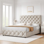 Noelson Upholstered Platform Storage Bed - Chic Decora