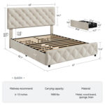 Noelson Upholstered Platform Storage Bed - Chic Decora