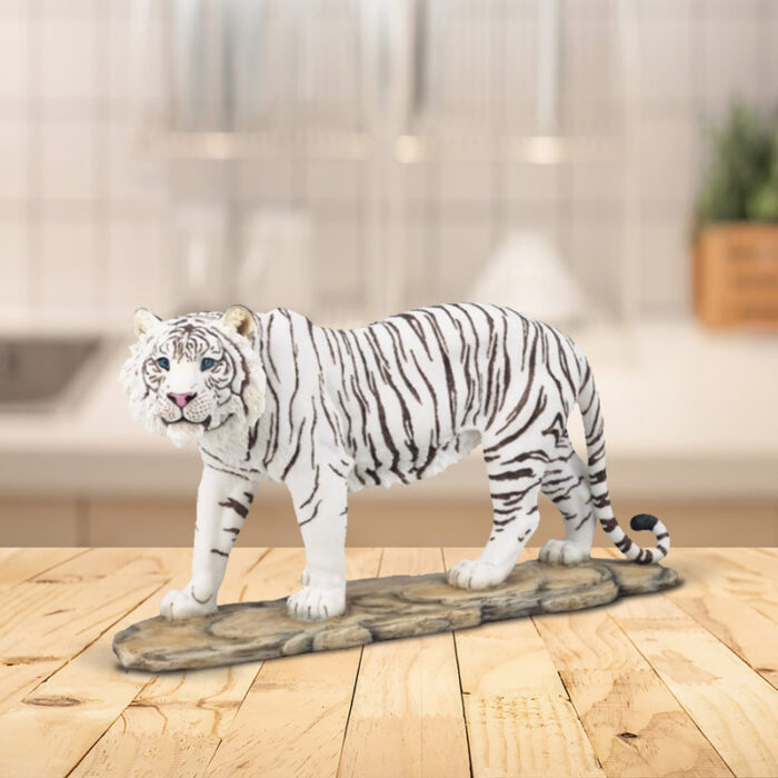 Noria 6″H White Tiger Wild Animal Figurine Unique Gifts - Chic Decora