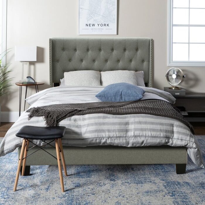 Northbridge Upholstered Wingback Bed - Chic Decora