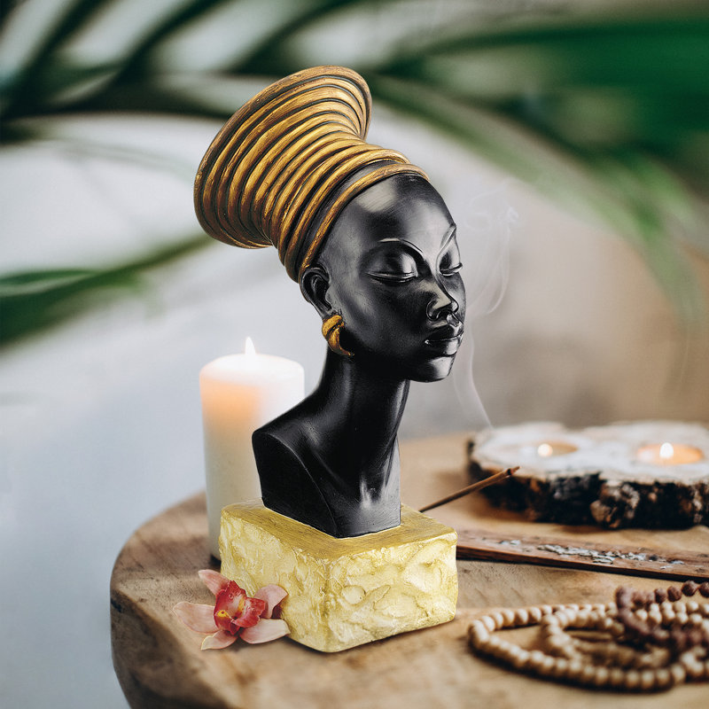 Nubian Kandake Sculptural Bust - Chic Decora