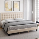 Nurdane Upholstered Platform Bed - Chic Decora