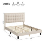 Nurdane Upholstered Platform Bed - Chic Decora