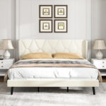 Nutley Upholstered Slat Bed - Chic Decora