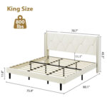 Nutley Upholstered Slat Bed - Chic Decora