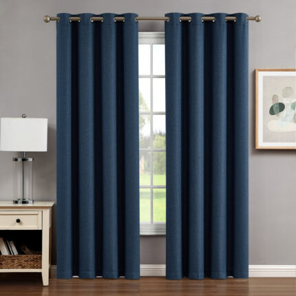 Schimmel Pinch Pleat Semi Sheer Solid Farmhouse And Modern Rustic Curtains For Living Room Bedroom (Set of 2) - Chic Decora