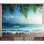 Ocean Semi-Sheer Rod Pocket Curtain Panels (Set of 2) - Chic Decora