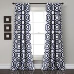 Octagon Blocks Polyester Room Darkening Curtain Pair (Set of 2) - Chic Decora