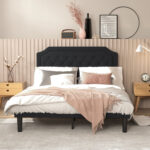 Olita Elegant Upholstered Bed Frame with Tufted Headboard - Chic Decora