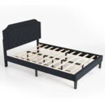 Olita Elegant Upholstered Bed Frame with Tufted Headboard - Chic Decora