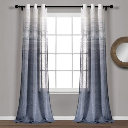 Aslyn Linen Textured Thermal Insulated 100% Blackout Grommet Curtain Pair (Set of 2) - Chic Decora