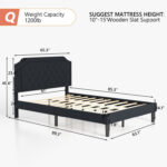 Onua Upholstered Platform Bed With Tufted Headboard and Wooden Frame - Chic Decora