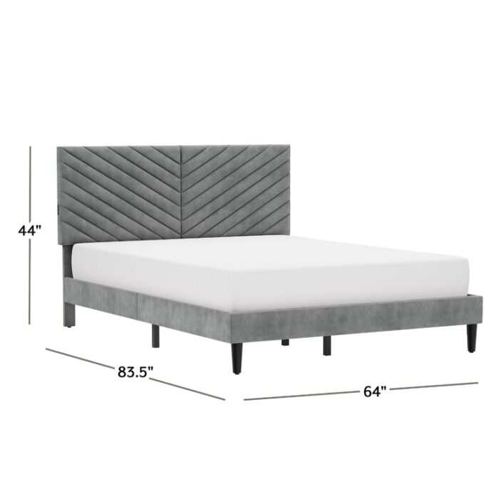 Orli Upholstered Platform Bed - Chic Decora