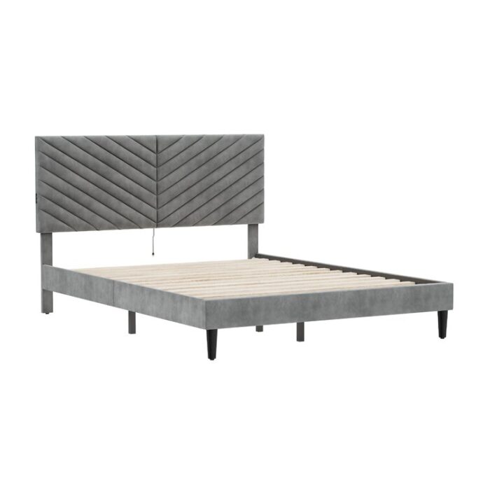 Orli Upholstered Platform Bed - Chic Decora