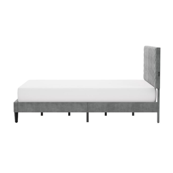 Orli Upholstered Platform Bed - Chic Decora