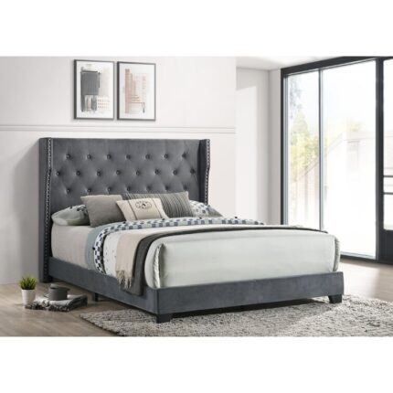 Cullin Tufted Upholstered Low Profile Platform Bed - Chic Decora