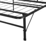 Overshores 14″ Metal Platform Bed Frame Steel with Slat Support Folding Platform Bed - Chic Decora