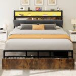 Owatonna Upholstered Bookcase Bed - Chic Decora