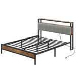 Owatonna Upholstered Bookcase Storage Bed - Chic Decora