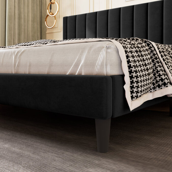 Ozella Upholstered Platform Bed - Chic Decora