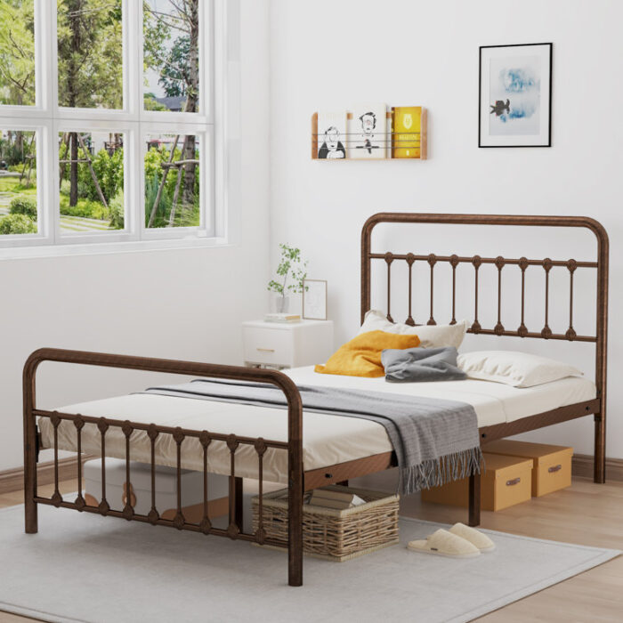 Palmquist Metal Slat Bed - Chic Decora