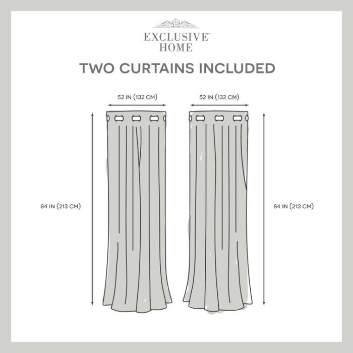 Palni Polyester Curtain Pair (Set of 2) - Chic Decora