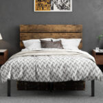 Paloma Wood And Metal Bed Frame With Headboard - Chic Decora