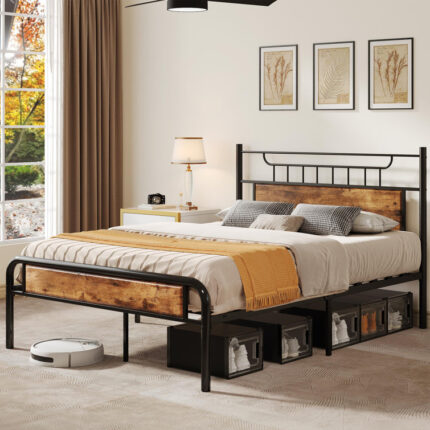 Tereca Upholstered Platform Bed - Chic Decora