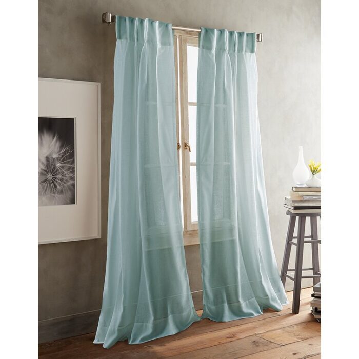 Paradox Polyester Sheer Curtain Pair (Set of 2) - Chic Decora