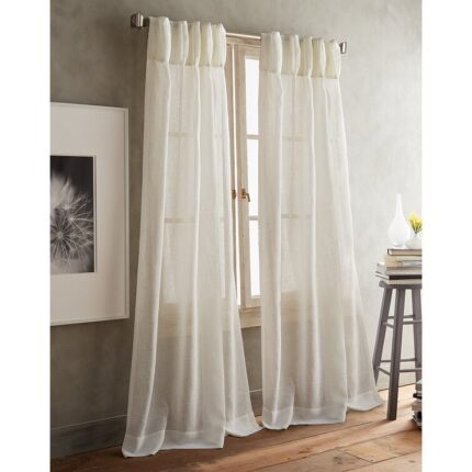 Paradox Polyester Sheer Curtain Pair (Set of 2) - Chic Decora