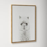 Paris ” Hairy Alpaca Black And White Portrait ” by Simon Te Tai - Chic Decora