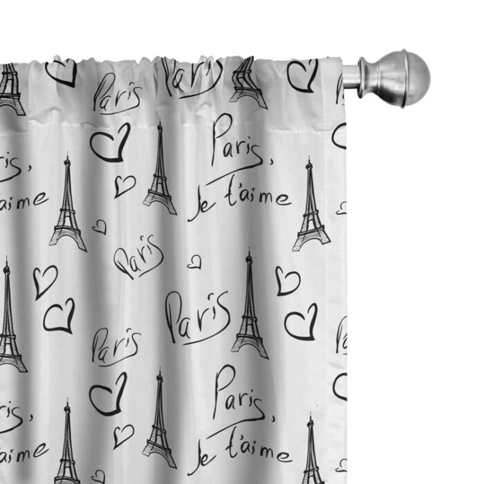 Paris Semi-Sheer Rod Pocket Sliding Panel (Set of 2) - Chic Decora