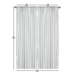 Paris Semi-Sheer Rod Pocket Sliding Panel (Set of 2) - Chic Decora