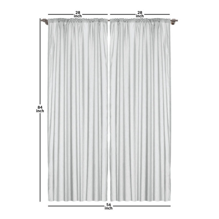 Paris Semi-Sheer Rod Pocket Sliding Panel (Set of 2) - Chic Decora