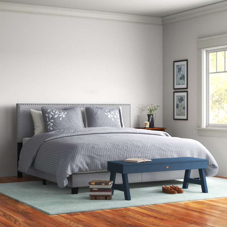 Anelis Metal Bed Frame Platform Bed Mattress Foundation with Curved Design Headboard & Footboard - Chic Decora