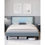 Patmar Upholstered Metal Platform Bed - Chic Decora