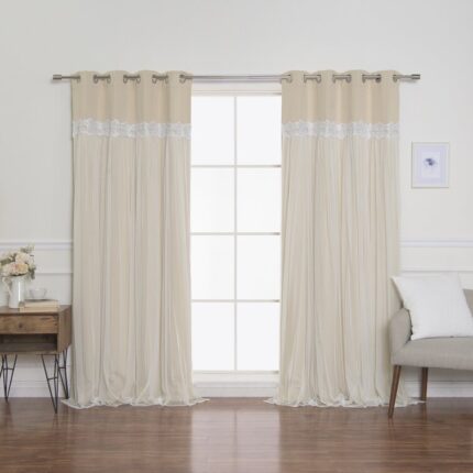 Defelice Polyester Light Filtering Curtain Pair (Set of 2) - Chic Decora