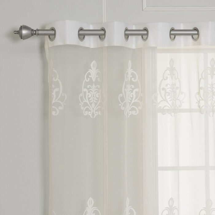 Pavel Polyester Sheer Curtain Pair (Set of 2) - Chic Decora